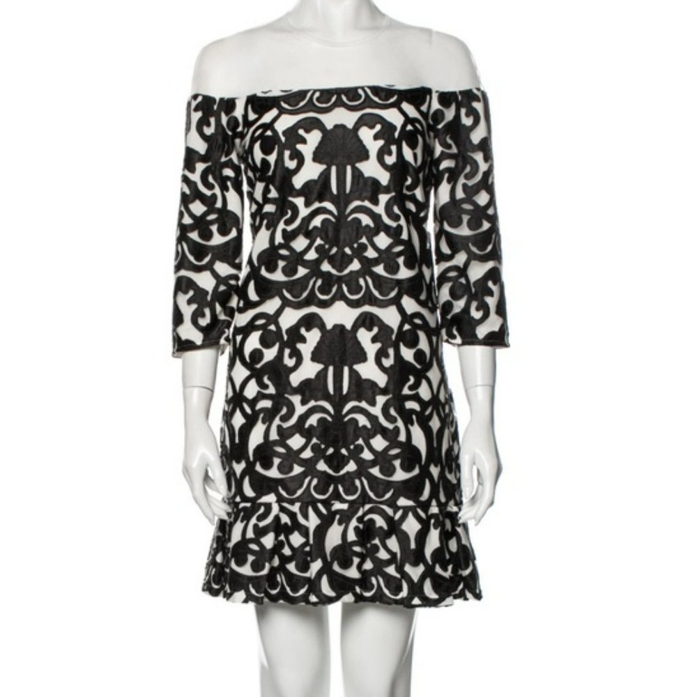 Brand New Anne Fontaine Russia Embroidered Applique Tulle Dress